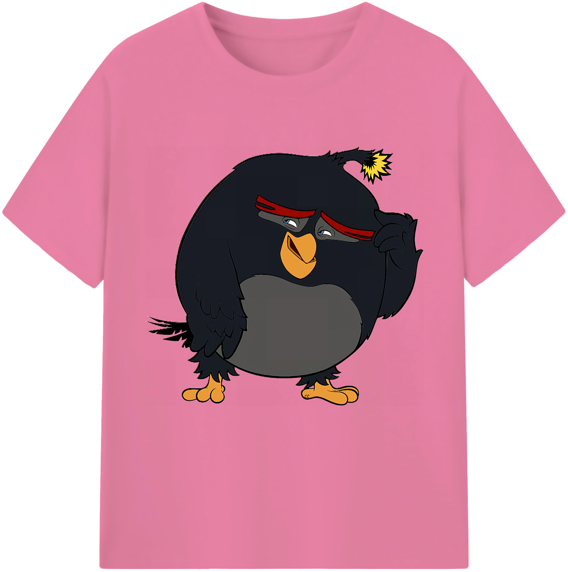 （画像用） Angry Birds アングリーバード 綿100％半袖Tシャツ（フロントプリント）